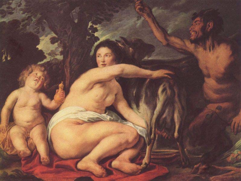 Jacob Jordaens. The Infant Jupiter Fed by the Goat Amalthea.